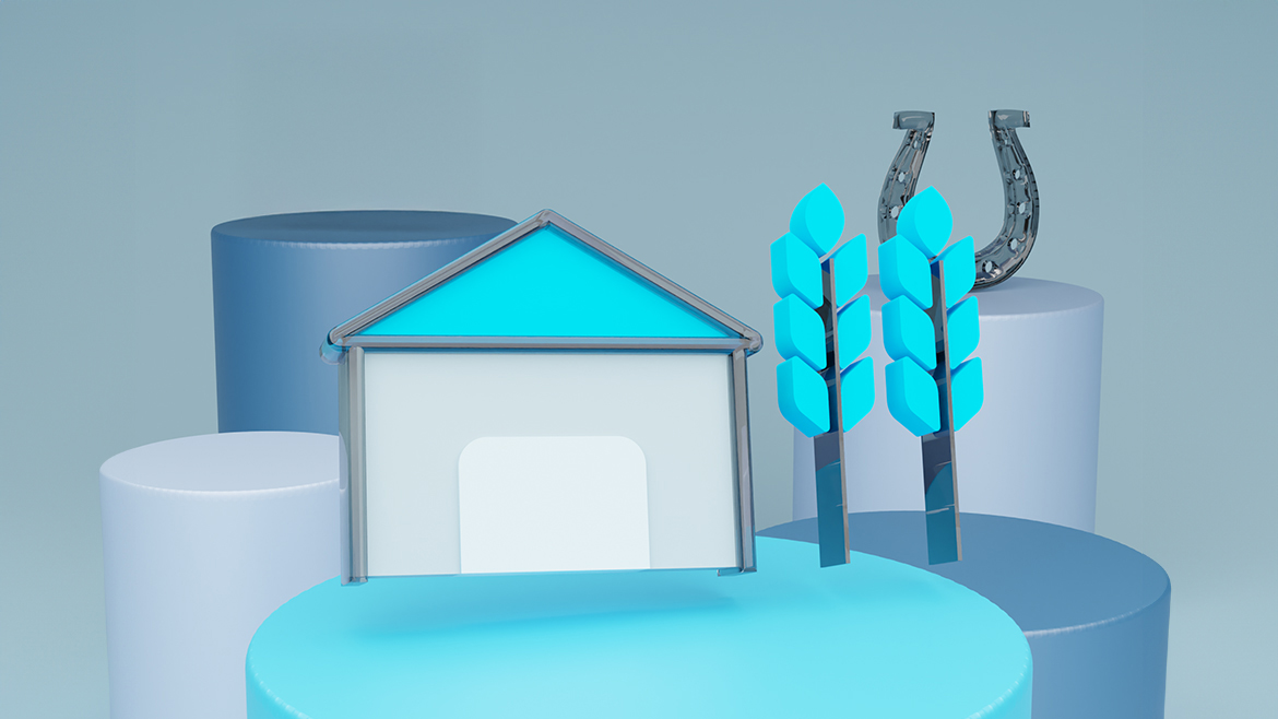 barn wheat and horseshoe graphics